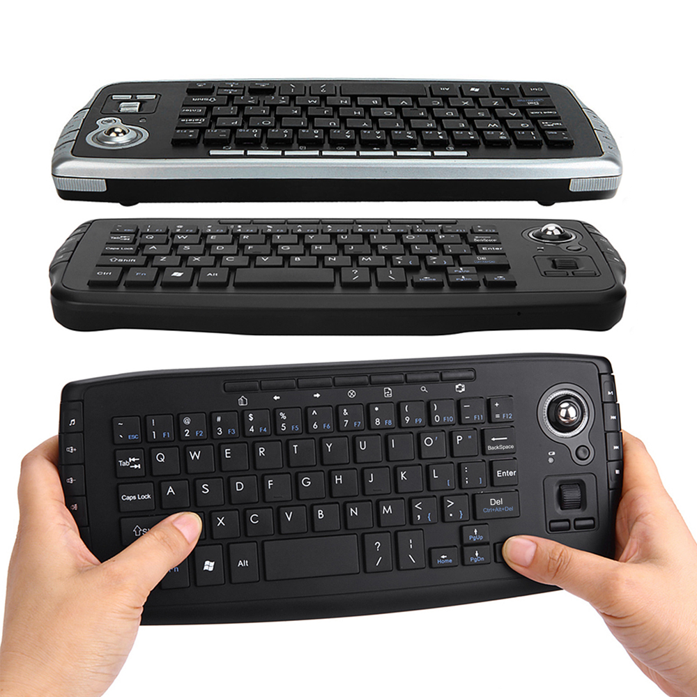 Gaming Console For Smart Tv - E30 2.4GHz Wireless Keyboard with Trackball