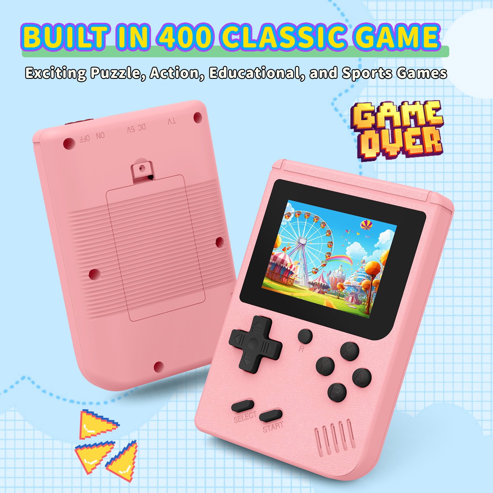 Gaming Console Kids - Portable Retro Mini Handheld Video Game