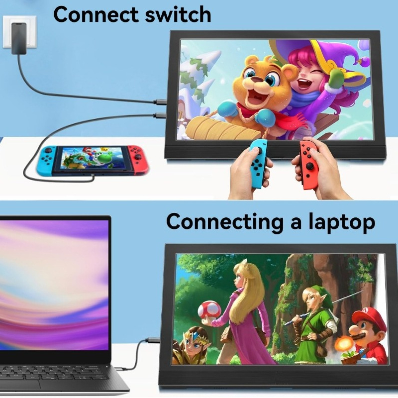 Portable Monitor 13.3Inch LED  – обзор и цена Gaming Console Connect With Phone