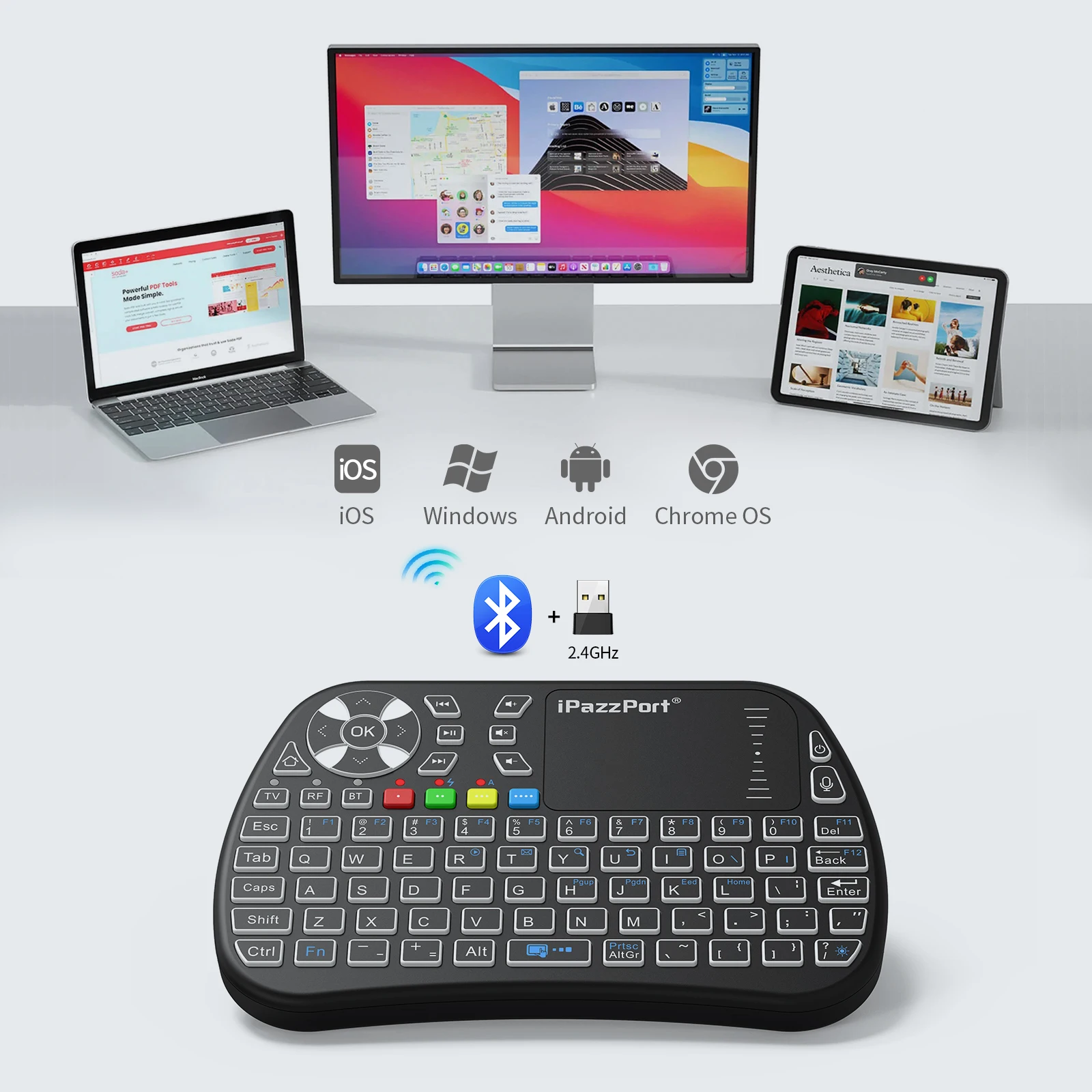 iPazzPort Bluetooth mini Keybo – обзор и цена Gaming Console For Smart Tv