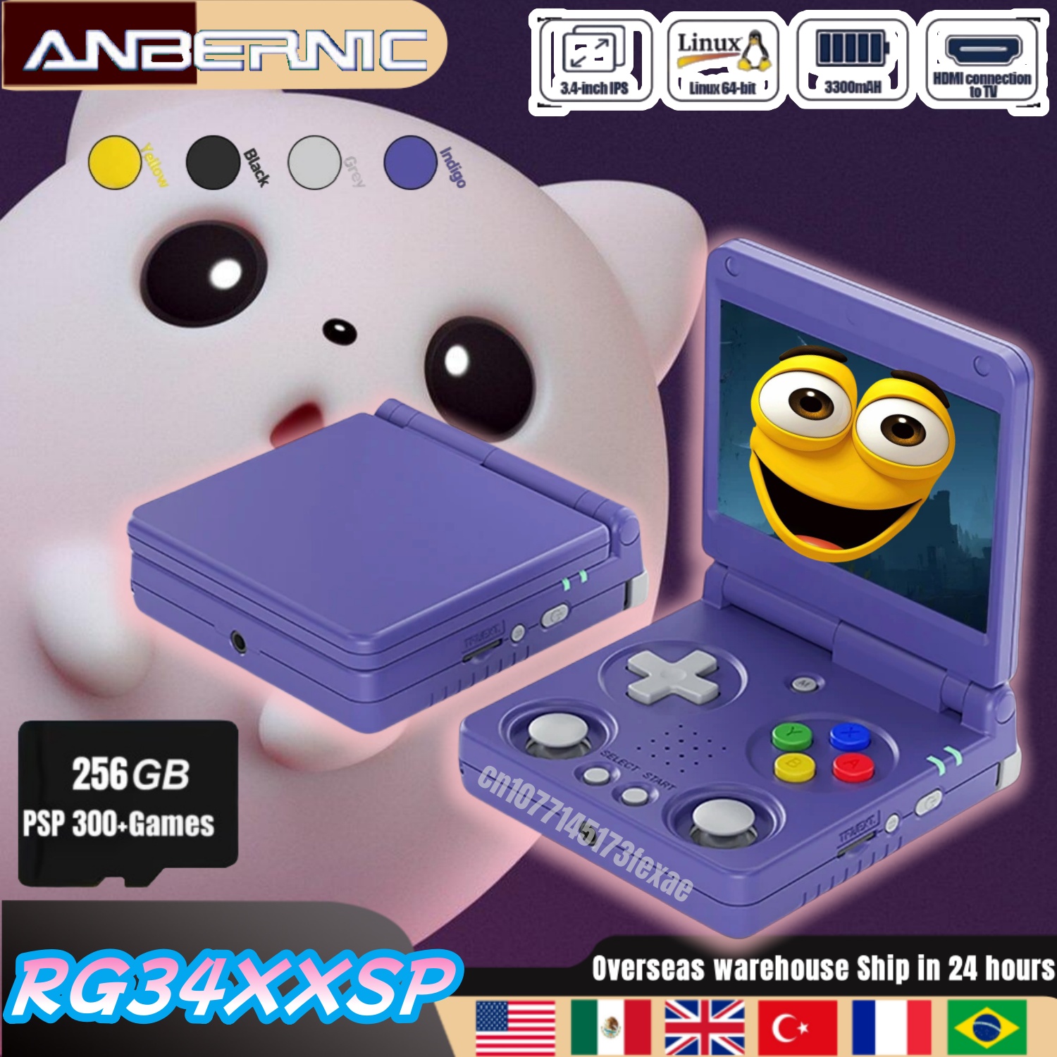 Anbernic RG34XXSP Retro Handhe – обзор и цена Gaming Console 5 Year Old