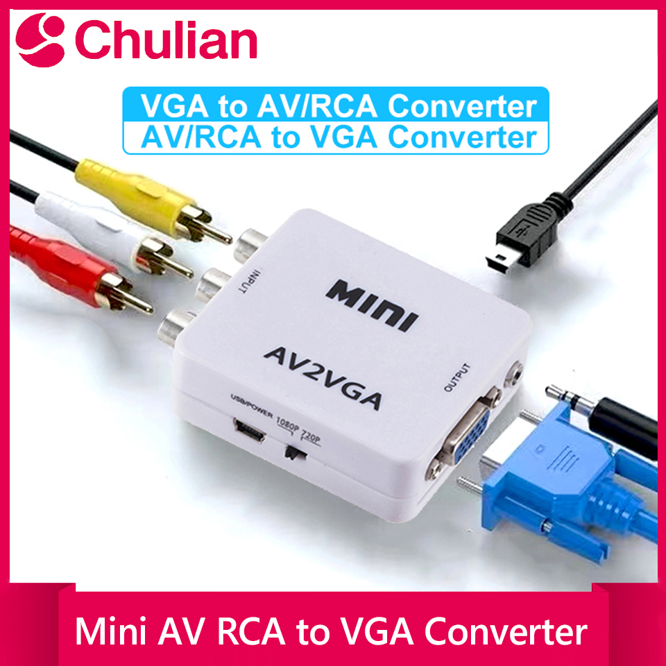 VGA to AV Converter 1080P RCA  – обзор и цена Gaming Console Or Pc