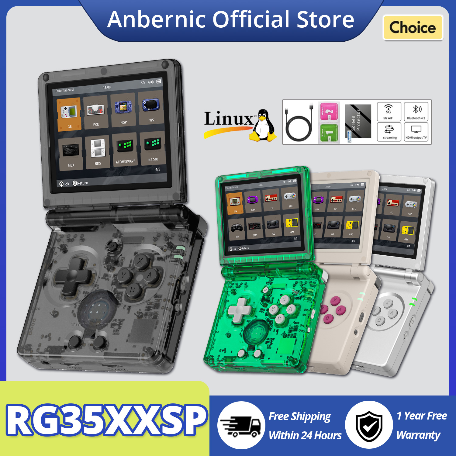 ANBERNIC RG35XXSP Flip Handhel – обзор и цена Gaming Console 5 Year Old